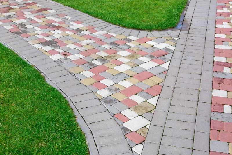 Walkway with Patterned Pavers