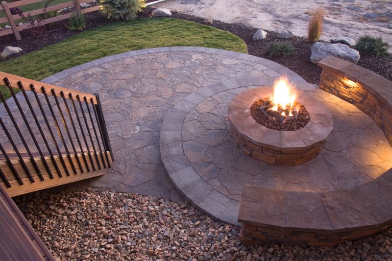 Stone Patio with Fire Pit